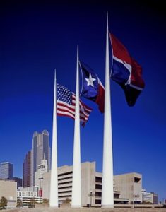 Image of flags in Houston TEXAS