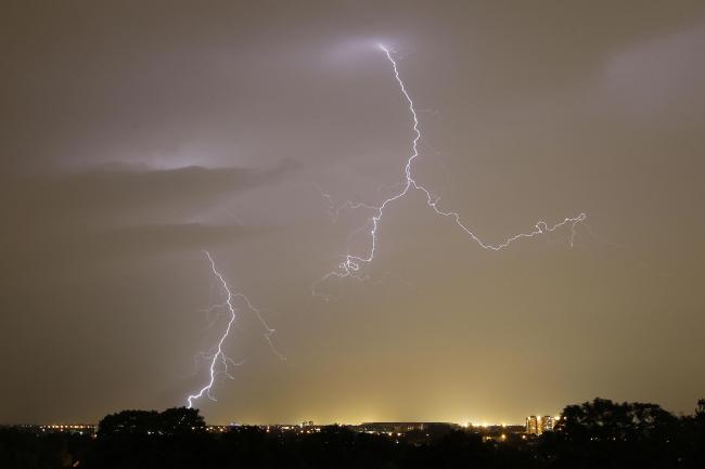 Image of lightning July 2019 over Darlington, home to UK escort couple Minx & Geeze aka fun50couple