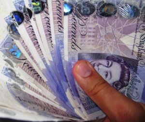 Image of 300GBP in notes, typical North East Escort Outcall feeescort