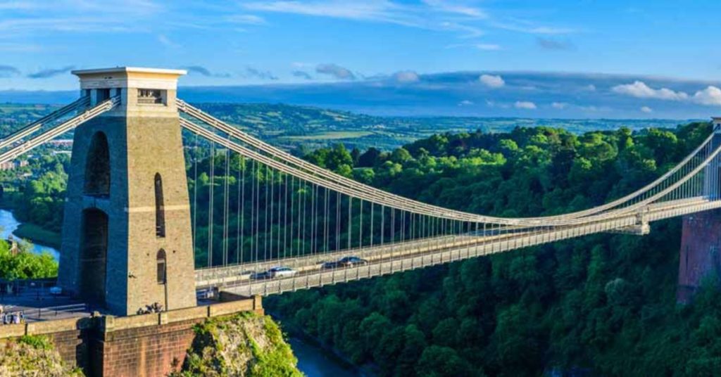 Image of Clifton Suspension Bridge in Bristol, a tour stop for fun50couple Escort Couple South West