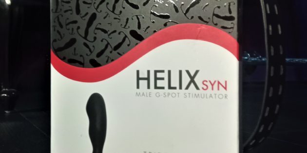 Aneros Helix Syn prostate massage device shown in North East BDSM dungeon setting