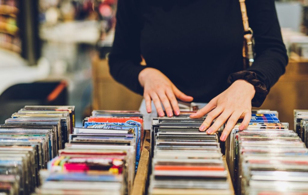 Retail Customer browsing music CDs & vinyl 2022