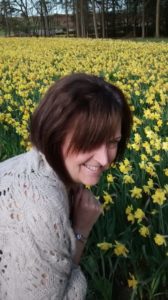 Tees Valley Mistress Orchid posing by Spring daffodils 2022