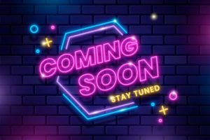 Coming soon neon sign