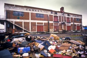 Canary Wharf just before they built the skyscrapers in the 80's