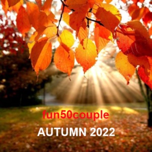 Autumn leaves with fun50couple text