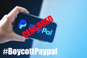 boycott paypal cellphone in hand