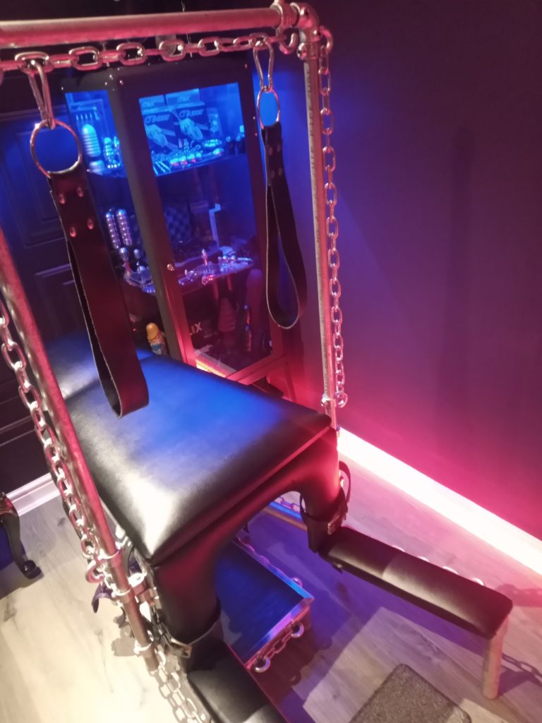 Fucking & Whipping bench in a County Durham BDSM dungeon playroom