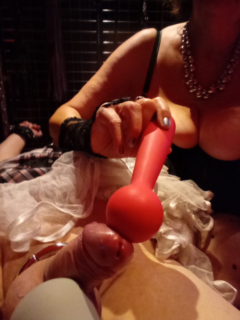 North East mature escort fun50minx stimulating a client with Svakom Emma vibrator